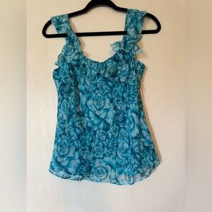 Ann Taylor silk ruffle blouse